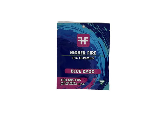 Higher Fire THC Gummies 100MG | Blue Razz